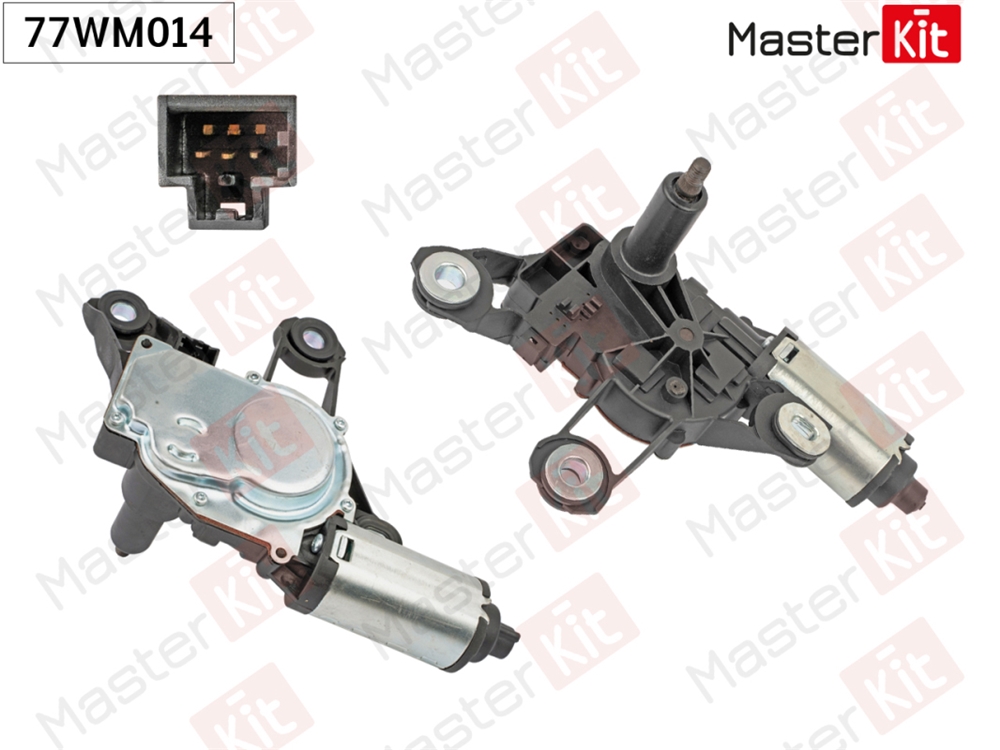 MASTERKIT 77WM014 Мотор стеклоочистителя | зад |