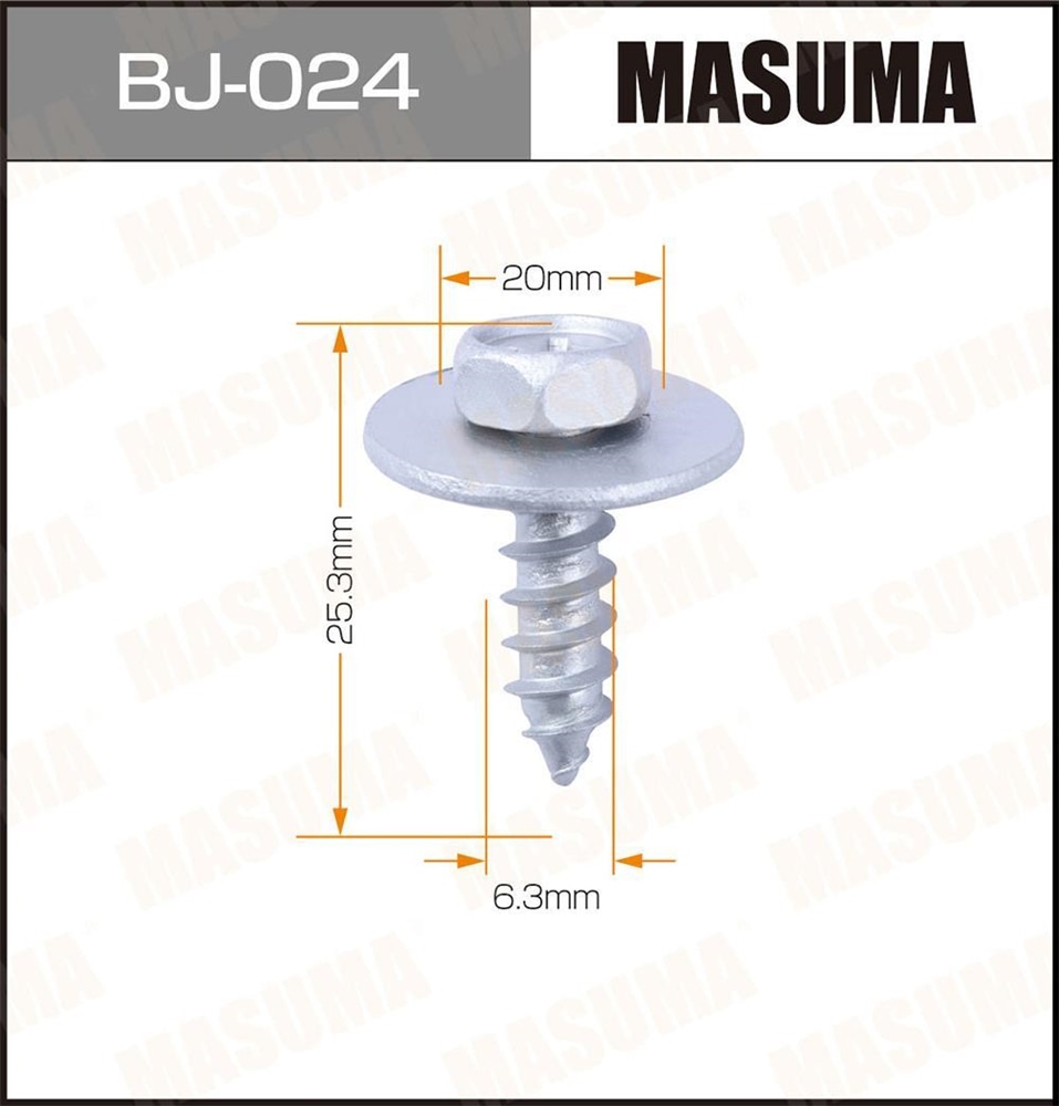MASUMA BJ024 Саморез 6.3x25.3мм, набор 10шт toyota купить в Самаре