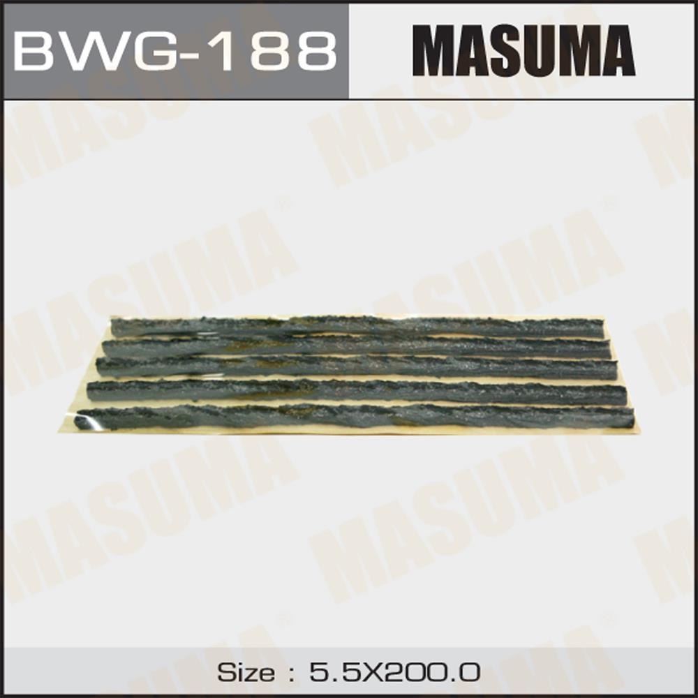 MASUMA BWG188 Шнурки для шиномонтажа черные (жгуты) 200mm (подложка 5 шнурков)
