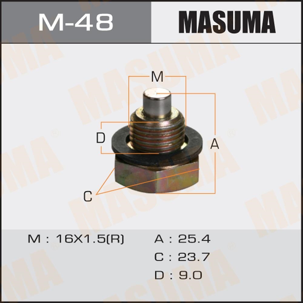 MASUMA M48 Пробка маслянного поддона