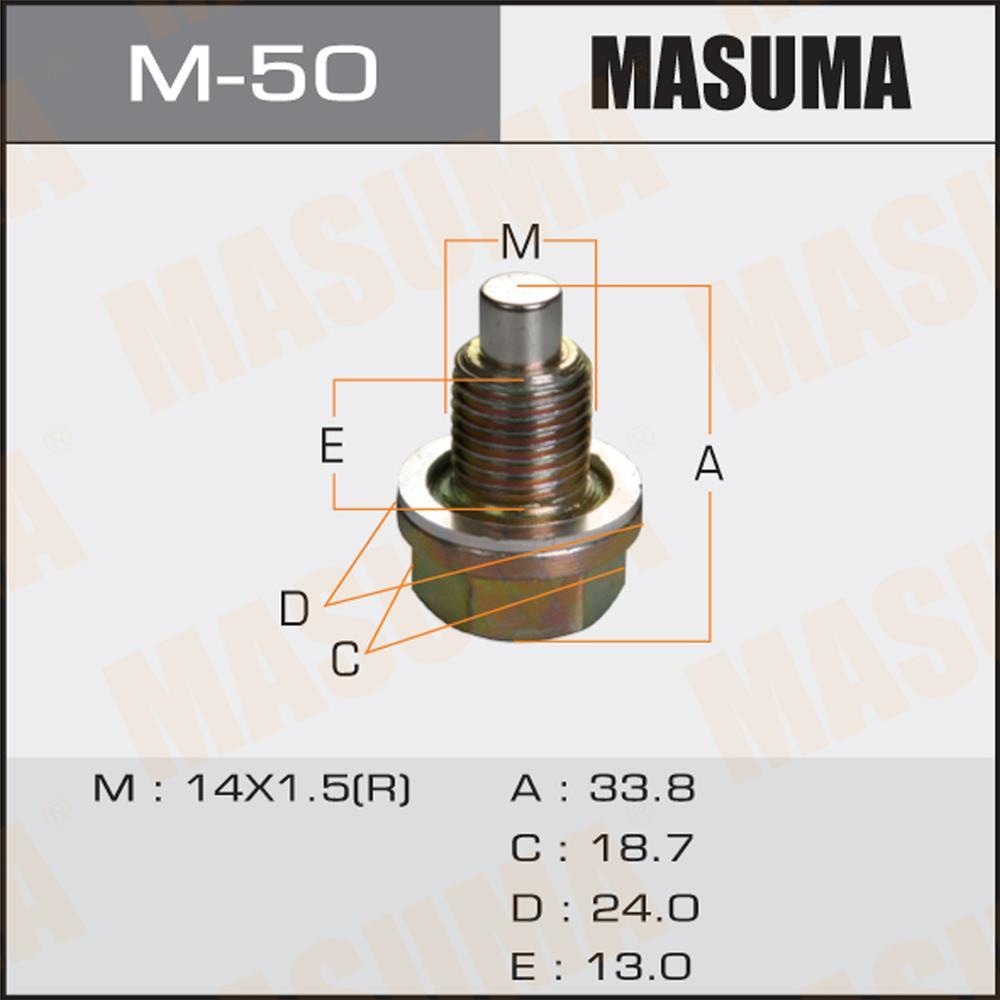 MASUMA M50 Пробка поддона сливная MAZDA 323 89->