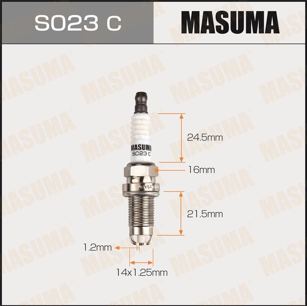 MASUMA S023C Свеча зажигания NICKEL BKR5EKUD