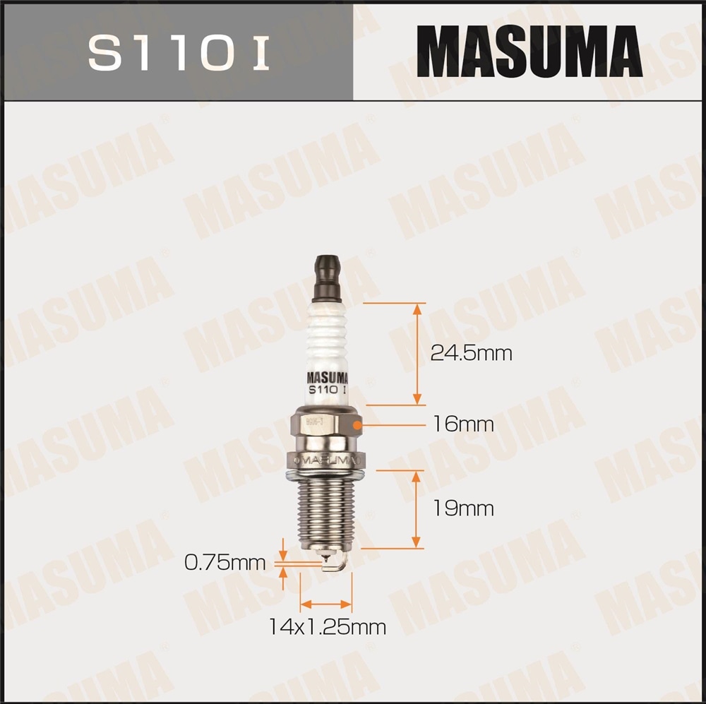 MASUMA S110I Свеча зажигания IRIDIUM (BKR6EIX-P)