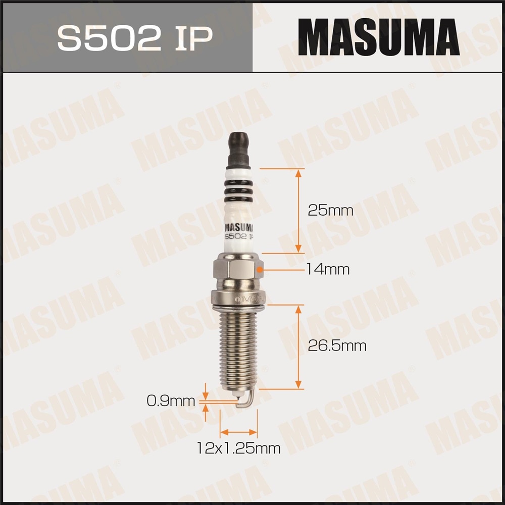 MASUMA S502IP Свеча зажигания IRIDIUM+PLATINUM