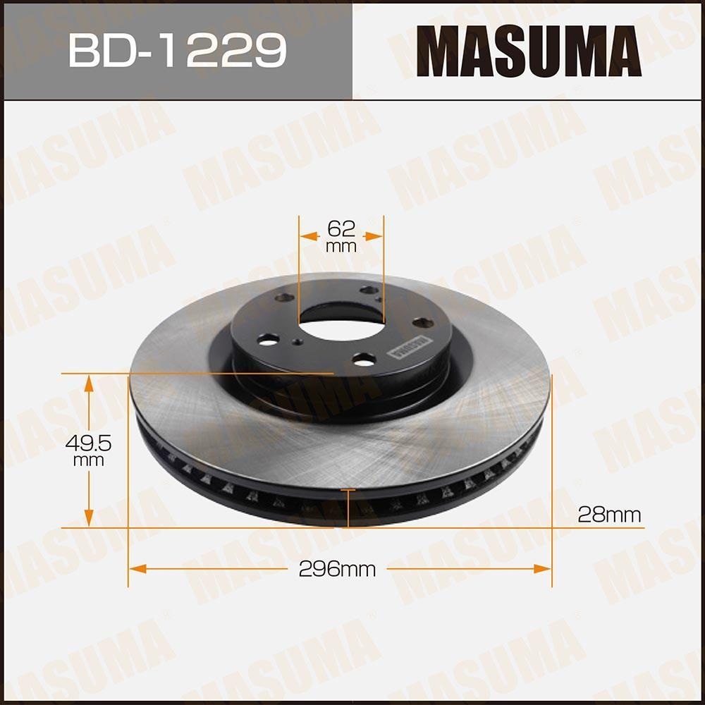 MASUMA BD1229 Диск тормозной пер. TOYOTA RAV4 2.0, 2.2D 06-
