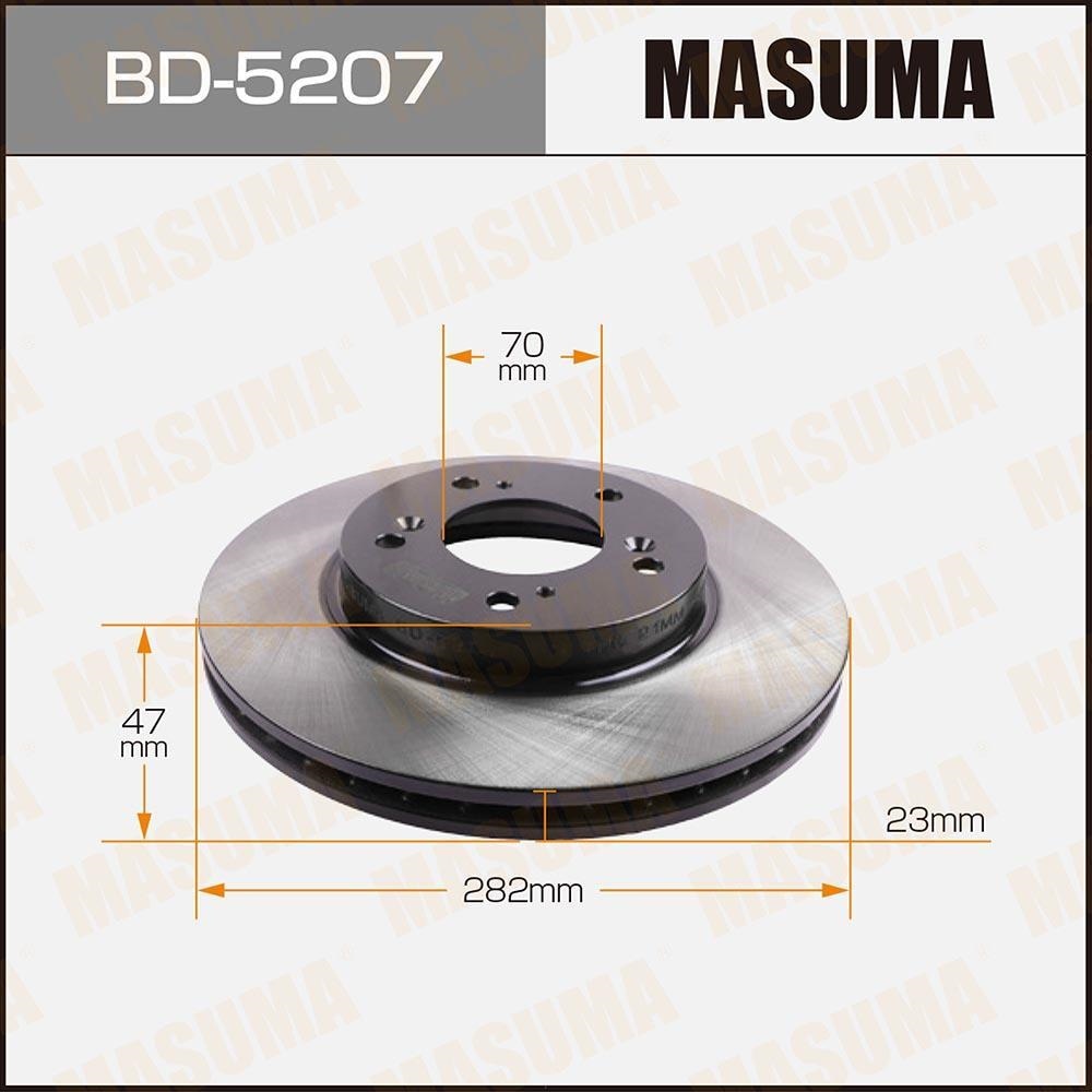 MASUMA BD5207 Диск торм. пер. вент.[282x23] 5 отв.
