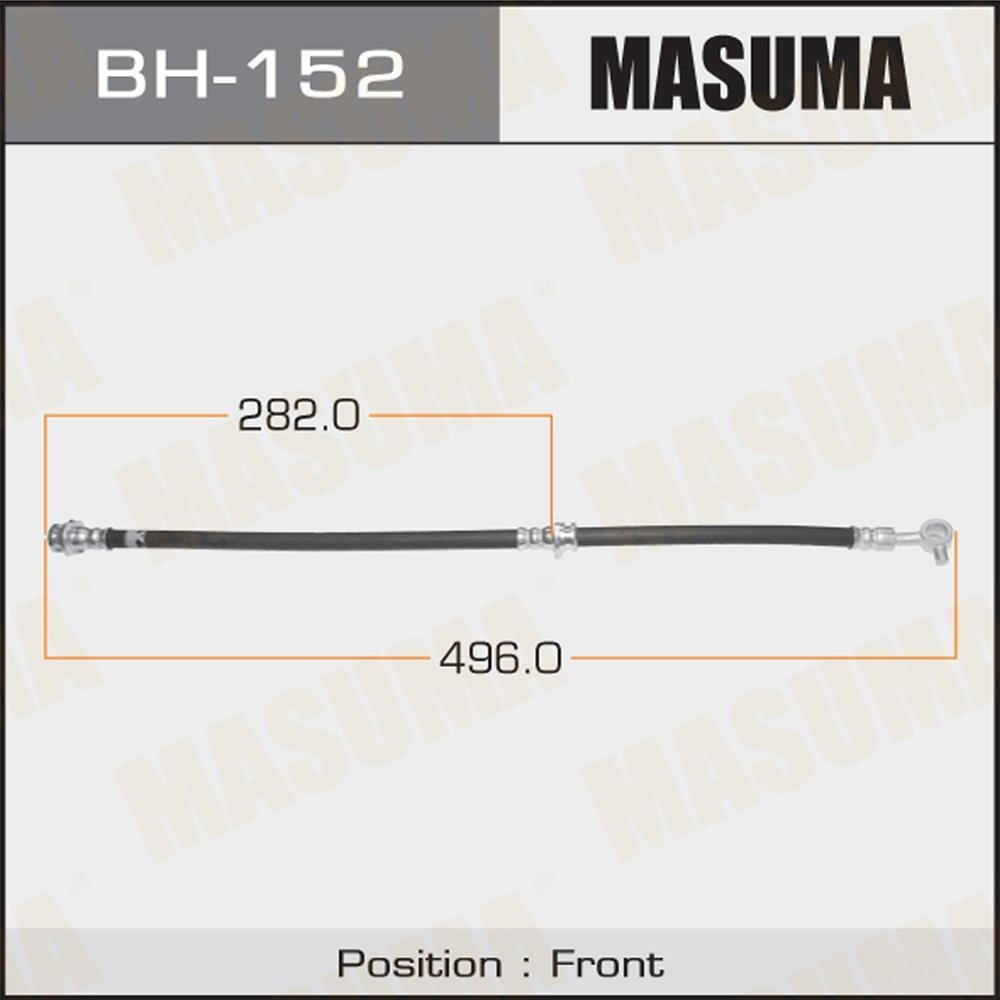 MASUMA BH152 Шланг тормозной пер. NISSAN ALMERA 00-06