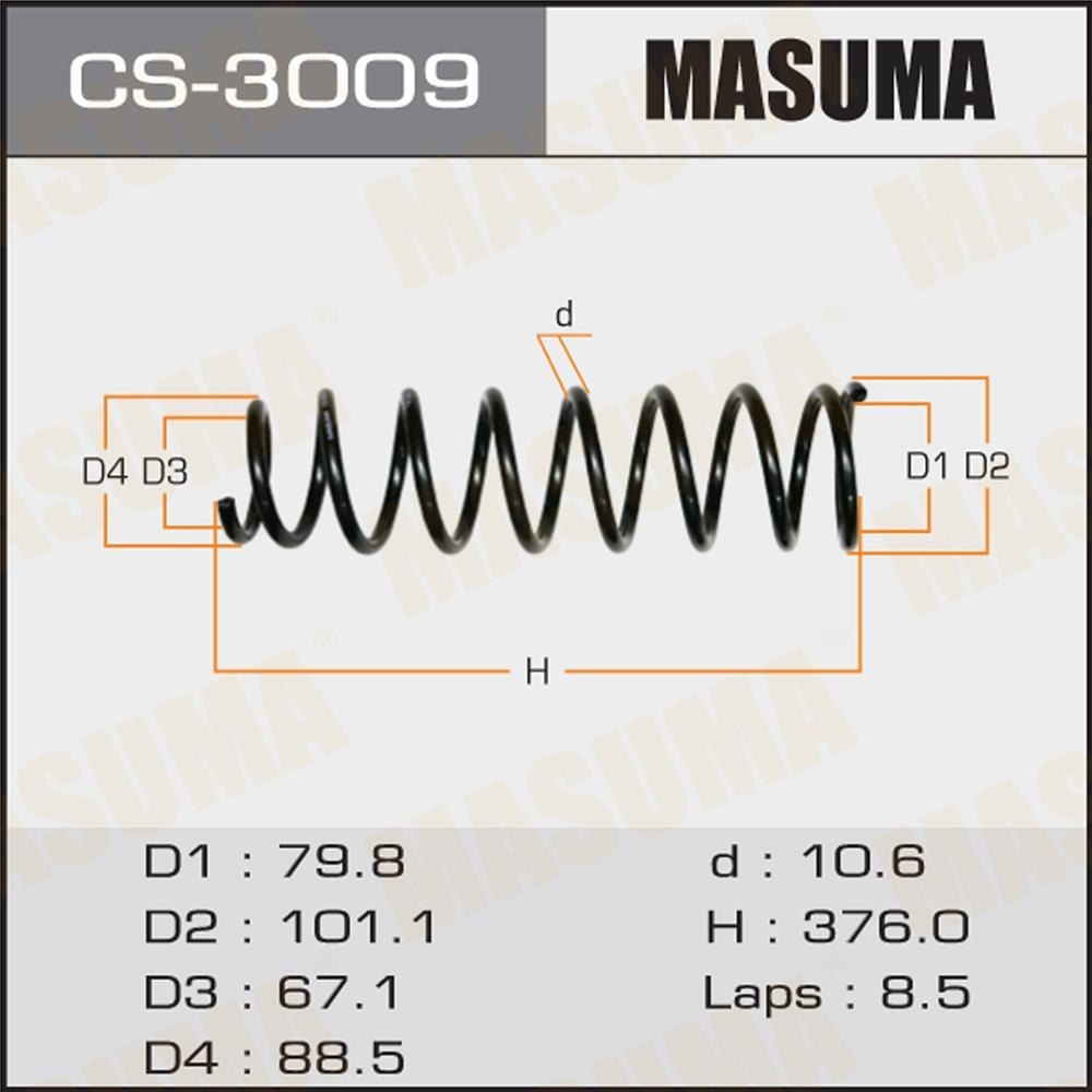 MASUMA CS3009 Пружина подвески задняя LANCER/ CS5W