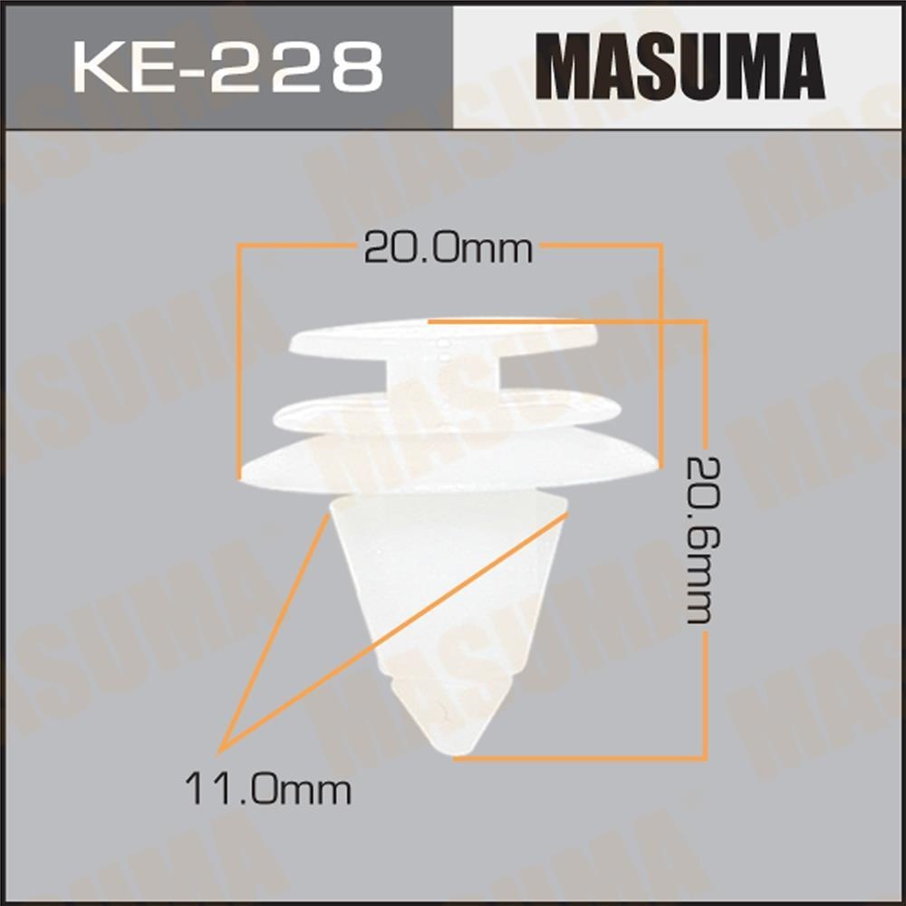 MASUMA KE228 Клипса автомобильная (автокрепеж) 228-KE [уп.50]