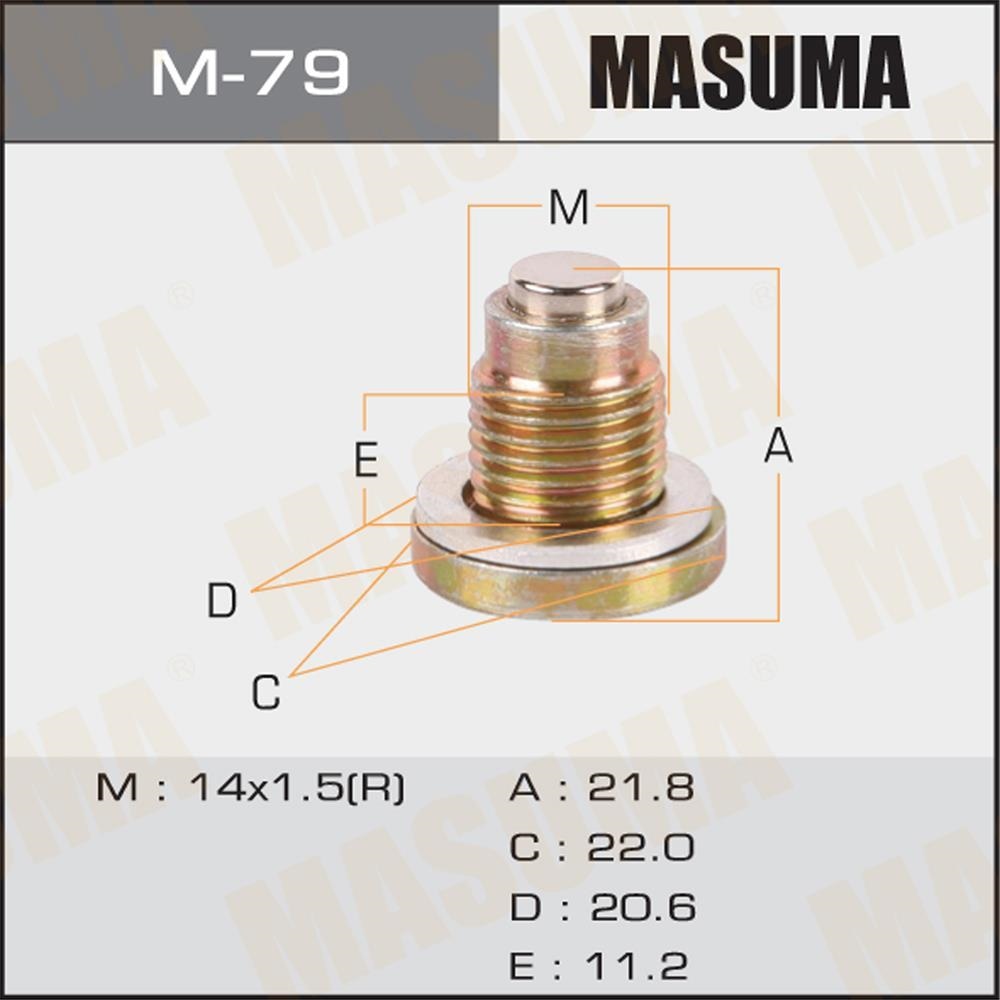MASUMA M79 Болт поддона сливной 14X1.5мм. с магнитом MAZDA