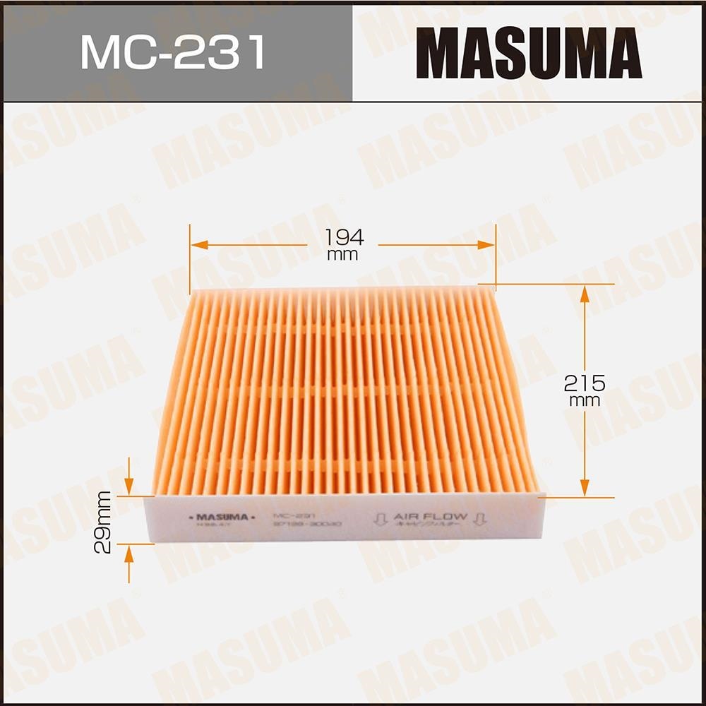 MASUMA MC231 Фильтр салонный TOYOTA COROLLA, AURIS, RAV4, YARIS 2006 -