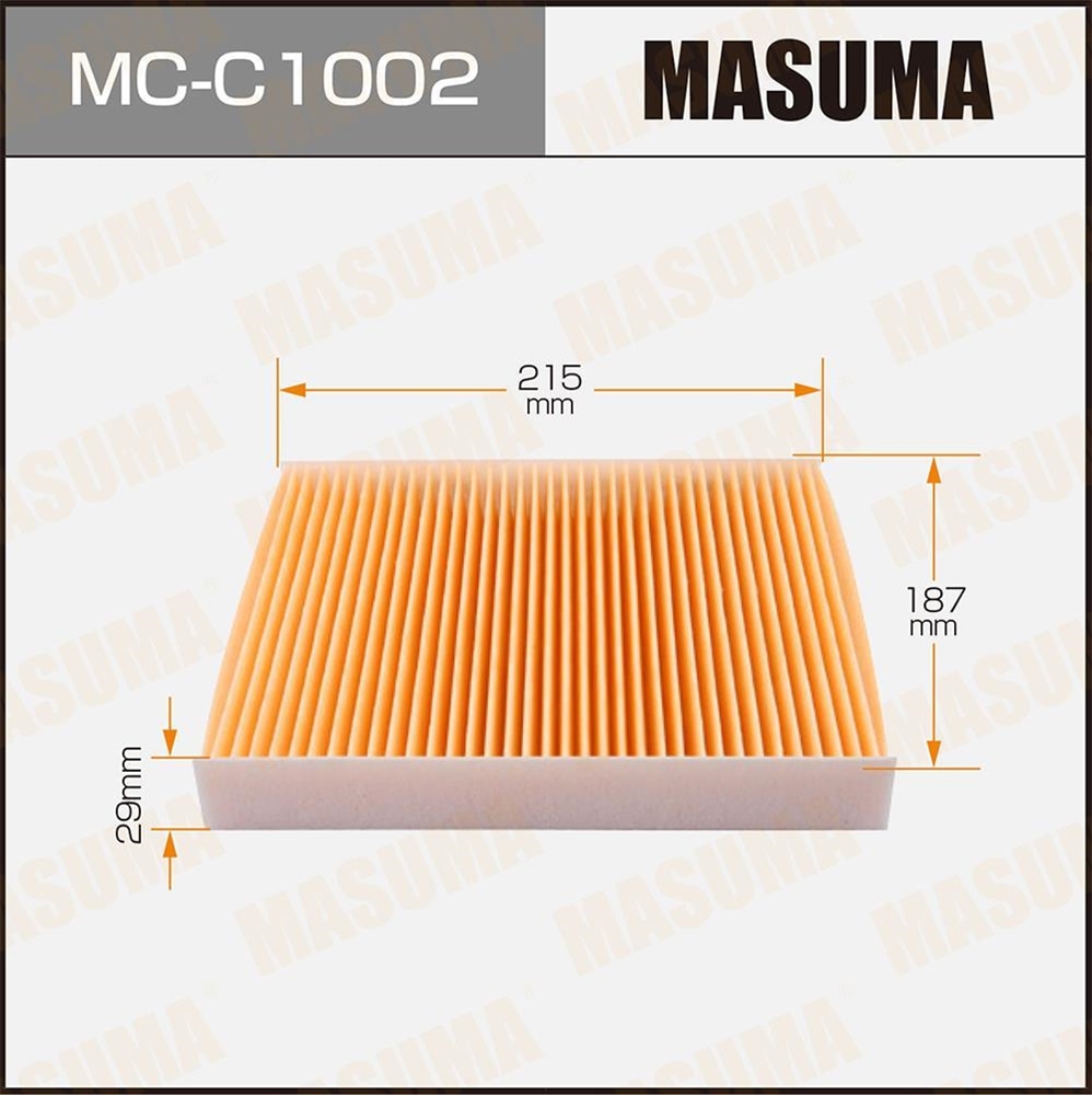MASUMA MCC1002 Фильтр салонный TOYOTA HILUX, PRIUS 2015 -