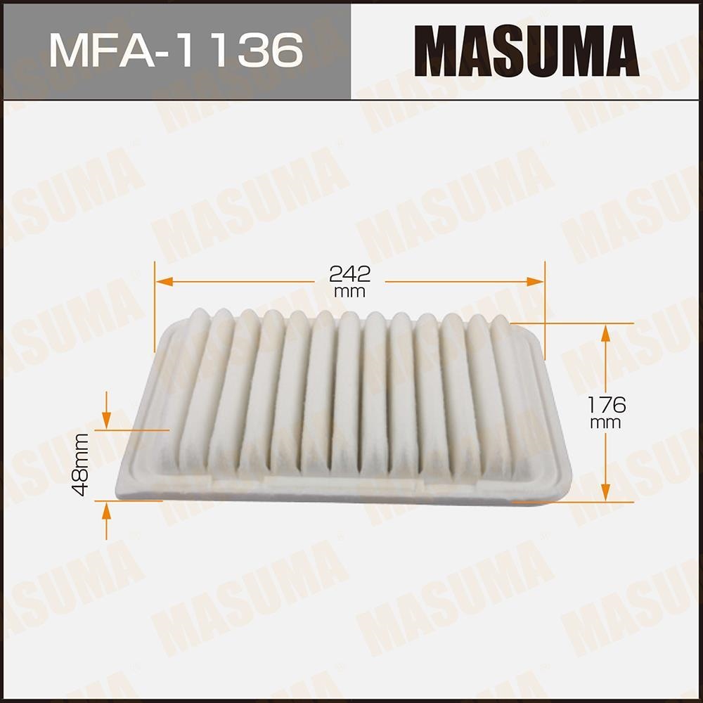 MASUMA MFA1136 Фильтр воздушный TOYOTA AURIS 1.4-1.6L, AVENSIS 1.6-2.0L, YARIS 1.8L 2007 -