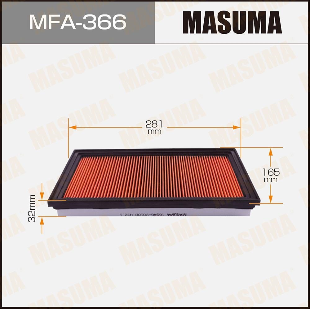 MASUMA MFA366 Фильтр воздушный SUBARU LEGACY, FORESTER 93 -, NISSAN TEANA, X-TRAIL, MURANO