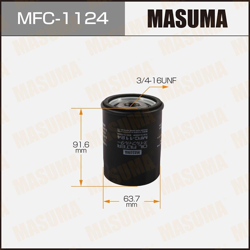 MASUMA MFC1124 Фильтр масляный TOYOTA CAMRY 2.0, 2.4 01 -