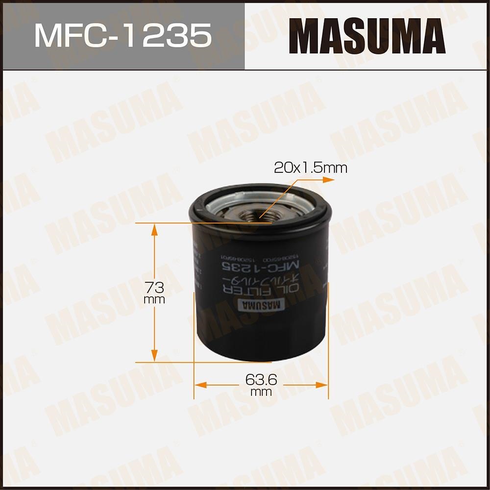 MASUMA MFC1235 Фильтр масляный NISSAN ALMERA, JUKE, NOTE, MURANO 2000 -