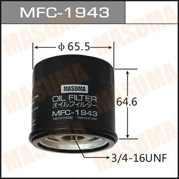 MASUMA MFC1943 Фильтр масляный TOYOTA CAMRY 2.5 17 -