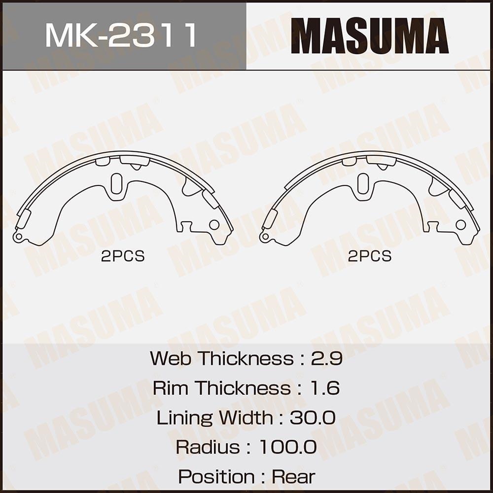 MASUMA MK2311 Колодки торм. бараб.