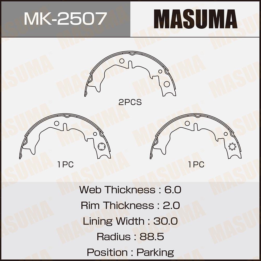 MASUMA MK2507 Колодки торм. бараб.