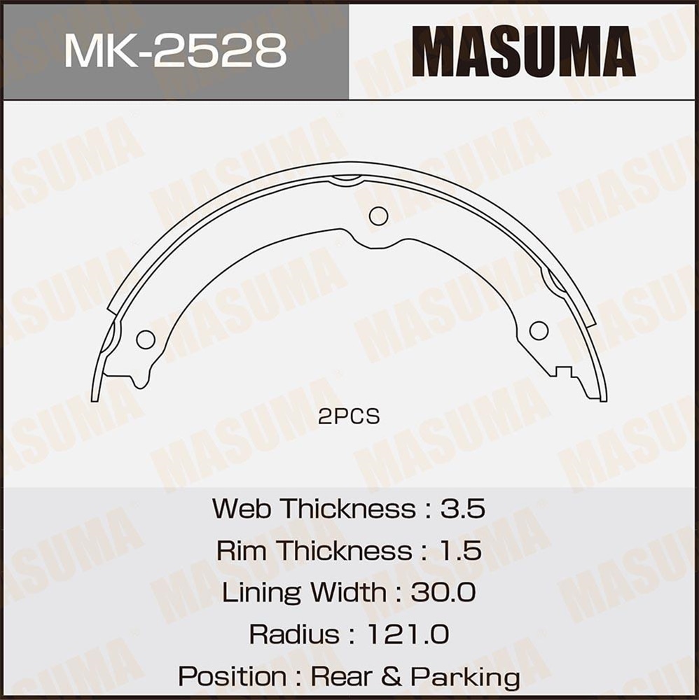 MASUMA MK2528 Колодки торм. бараб.ручн.торм.[242x35]