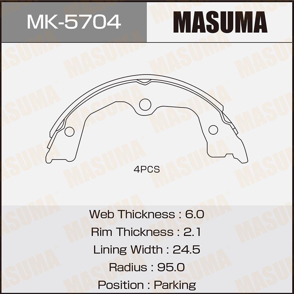MASUMA MK5704 Колодки торм.бараб.
