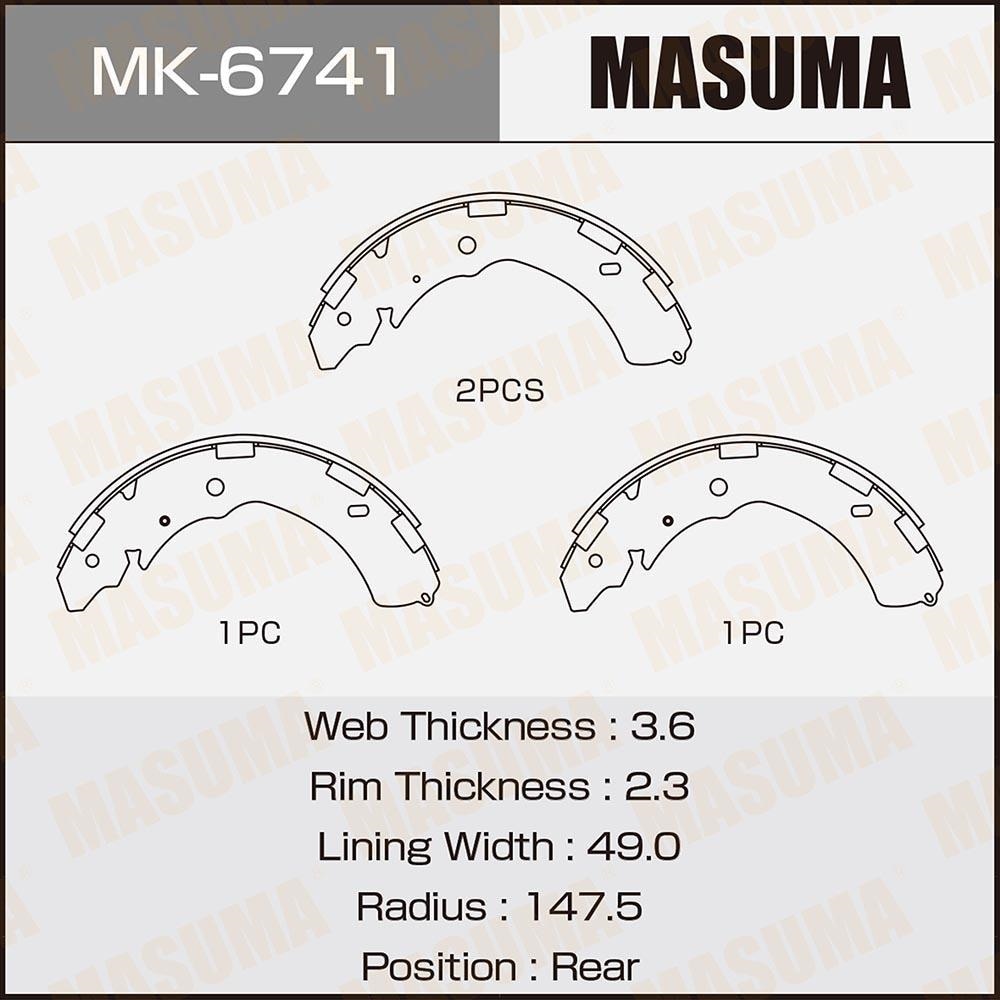 MASUMA MK6741 Колодки торм.бараб.