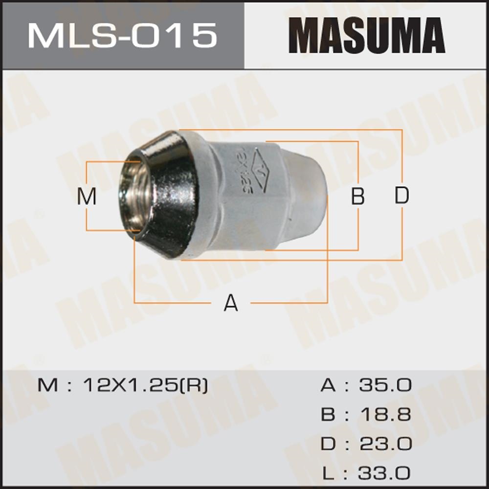 MASUMA MLS015 Гайка колесная M12X1.25(R)