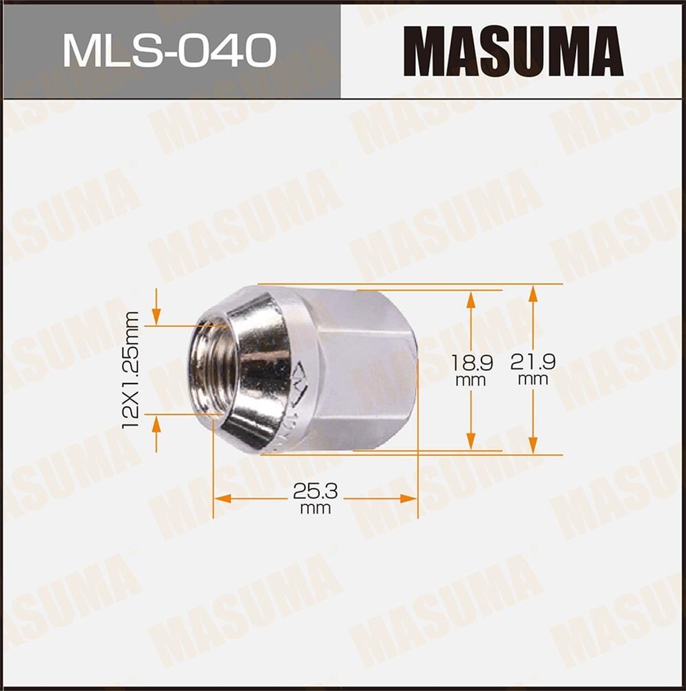 MASUMA MLS040 Гайка колесная SUZUKI AERIO (ER) 1.3 2002.03-