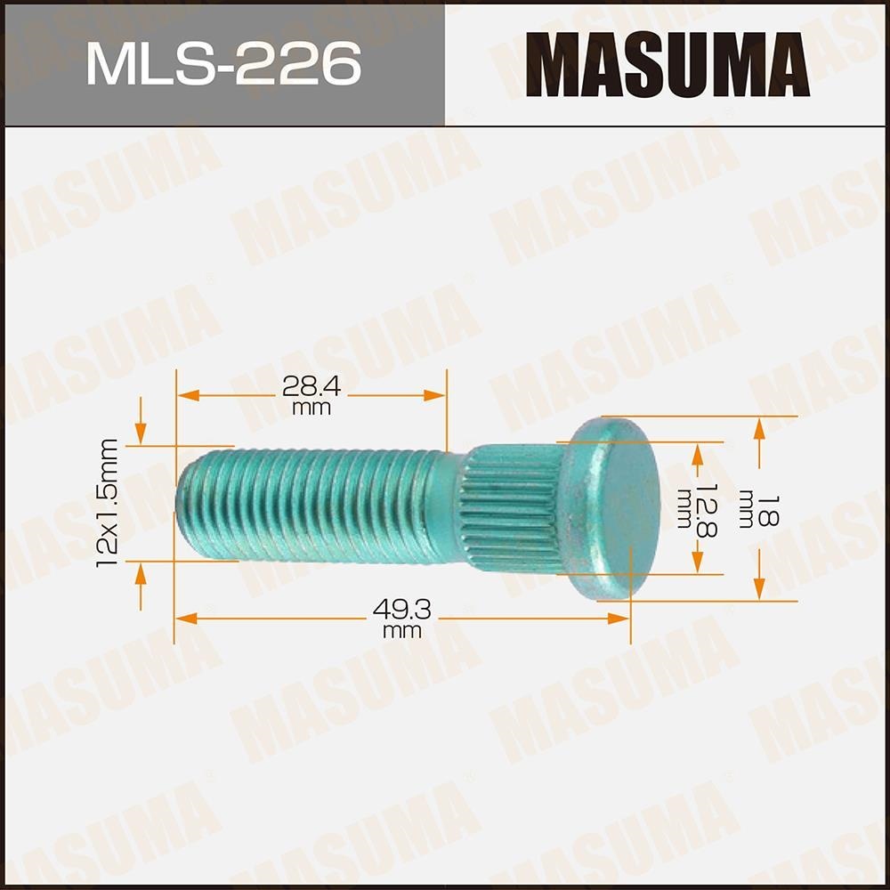 MASUMA MLS226 Шпилька ступицы HYUNDAI ACCENT 99-13, ELANTRA 00-08, GETZ 02-11,