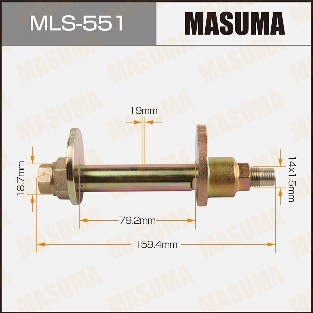 MASUMA MLS551 Болт эксцентрик TOYOTA LAND CRUISER PRADO 02-08