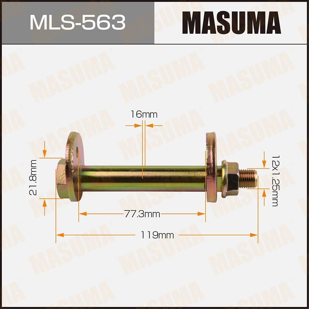MASUMA MLS563 Болт эксцентрик MITSUBISHI PAJERO 00-06 к-т(шайба,гайка)