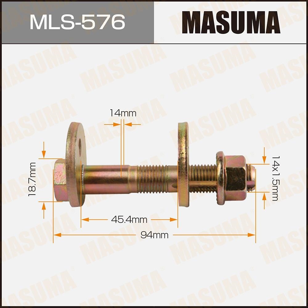 MASUMA MLS576 Болт эксцентрик TOYOTA HIGHLANDER 02-13