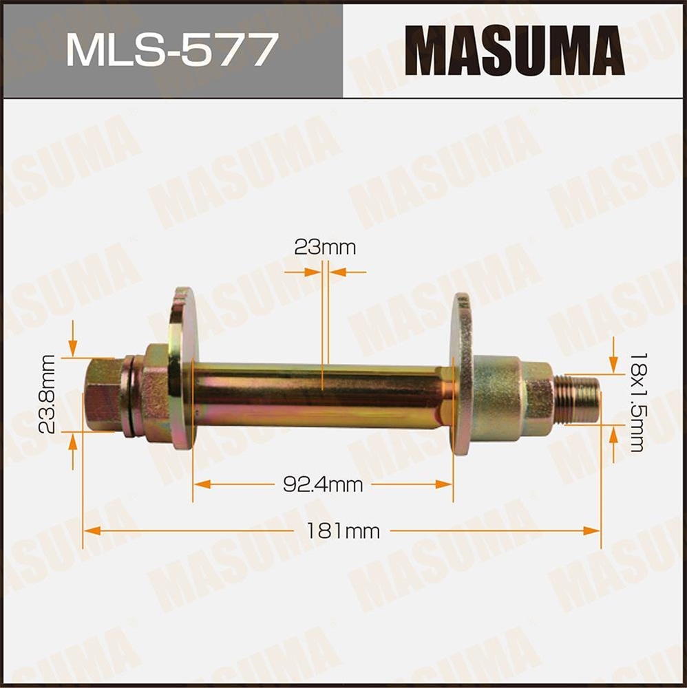 MASUMA MLS577 Болт эксцентрик TOYOTA LAND CRUISER 07-