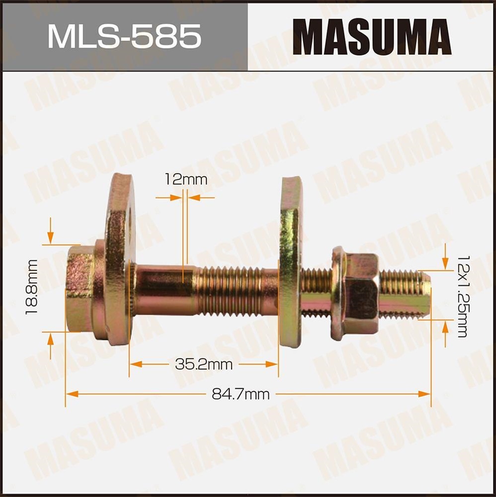 MASUMA MLS585 Болт эксцентрик TOYOTA COROLLA 00-06