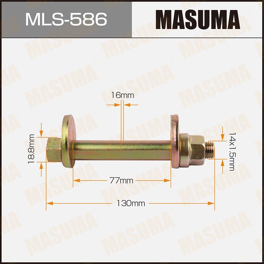 MASUMA MLS586 Болт эксцентрик MITSUBISHI PAJERO 06-