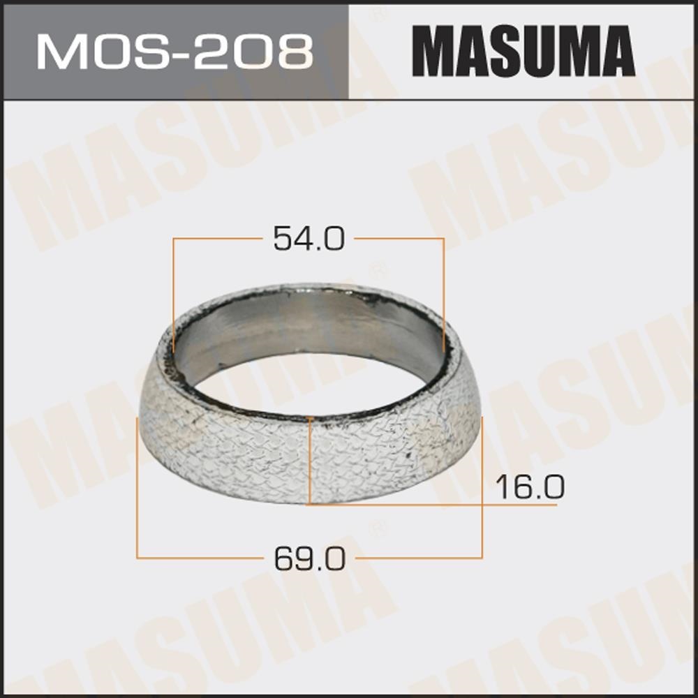 MASUMA MOS208 Кольцо уплотнительное вых. сист. TOYOTA COROLLA 1.8-2.0 03-