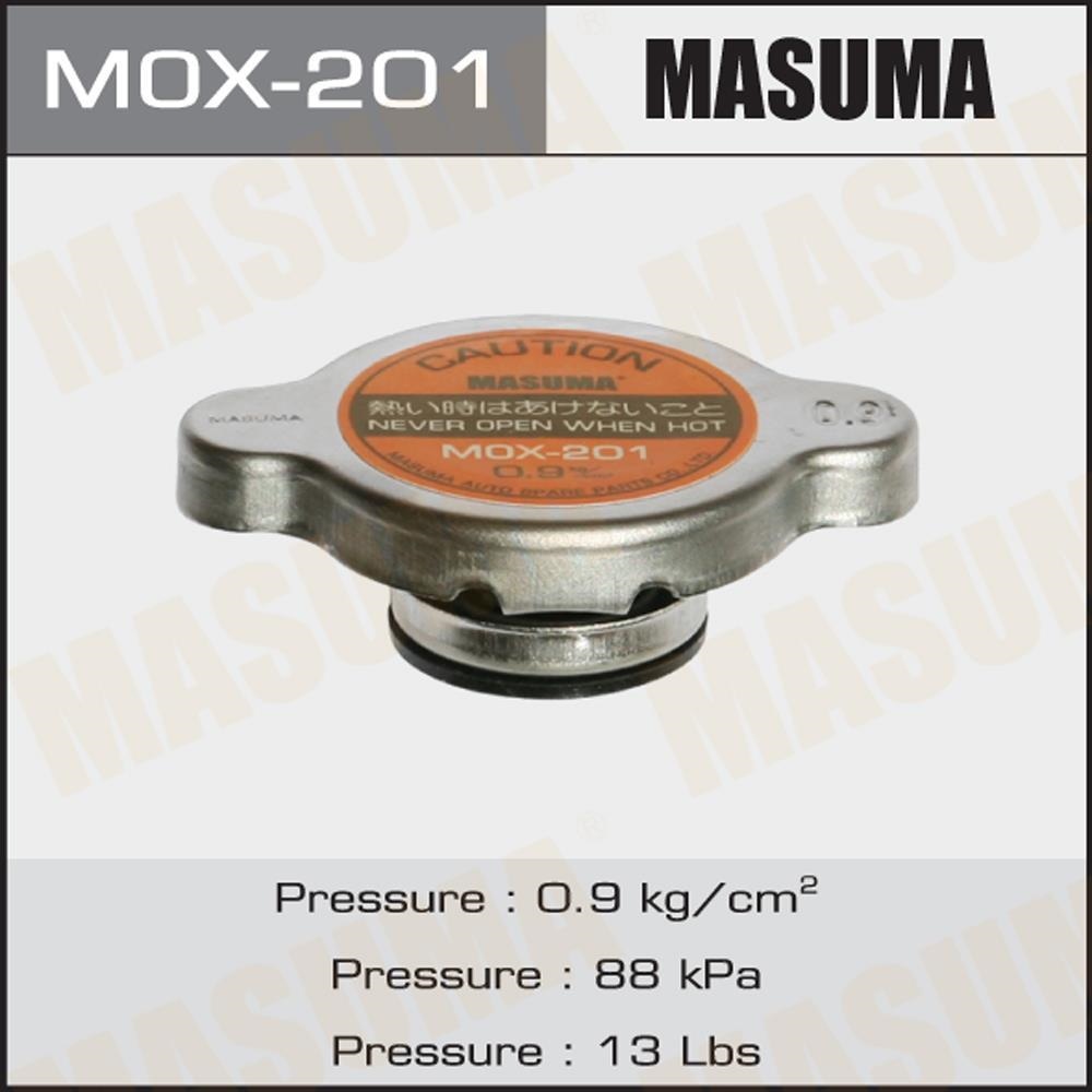 MASUMA MOX201 Крышка радиатора HONDA, TOYOTA, MAZDA, SUBARU, NISSAN, SUZUKI 0.9 кг, см2