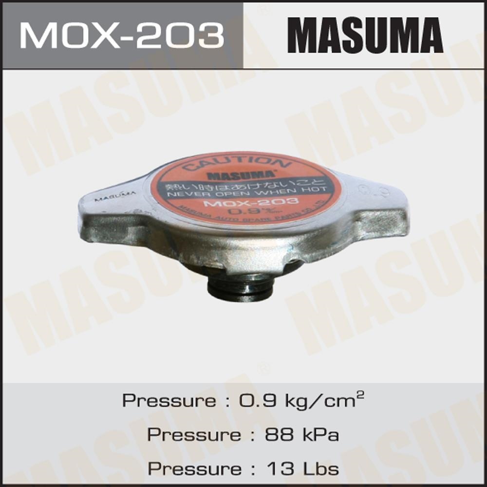 MASUMA MOX203 Крышка радиатора TOYOTA, MAZDA, MITSUBISHI, NISSAN, SUZUKI 0.9 кг, см2