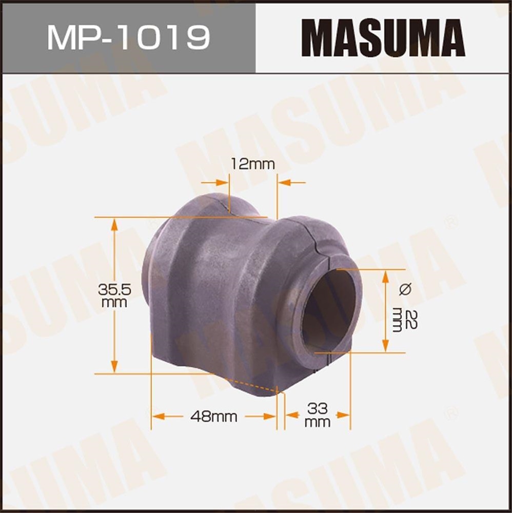 MASUMA MP1019 Втулка стабилизатора зад. D22мм. TOYOTA RAV4 ACA3, GSA3 2005-2013