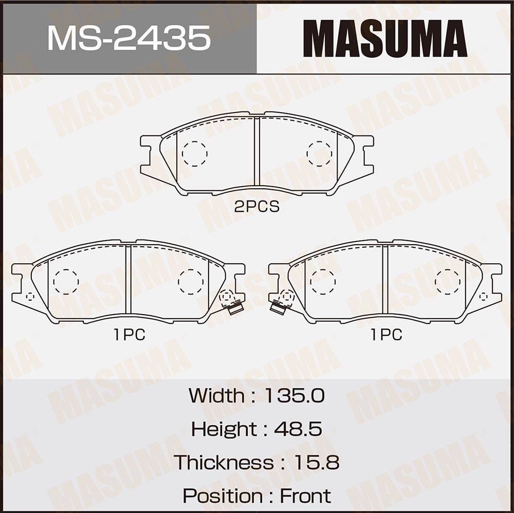 MASUMA MS2435 Колодки торм.пер.