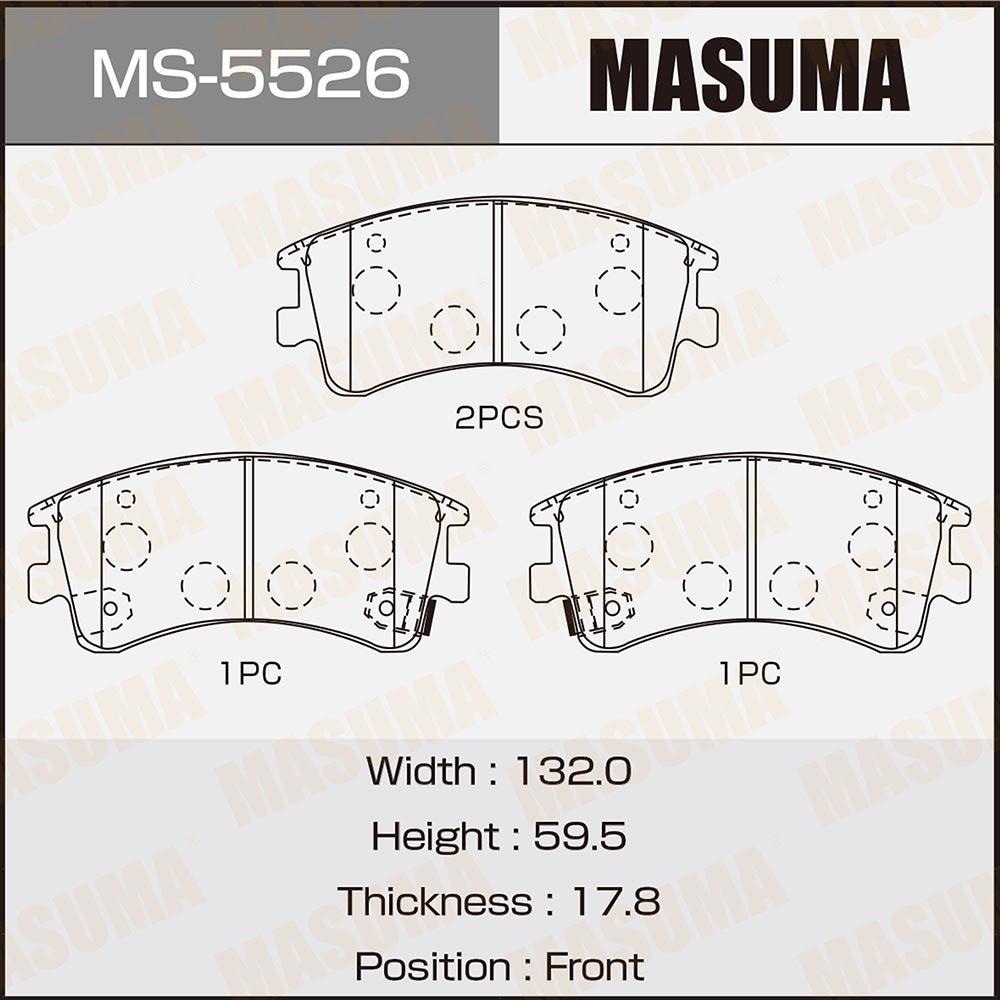 MASUMA MS5526 Колодки торм.пер.