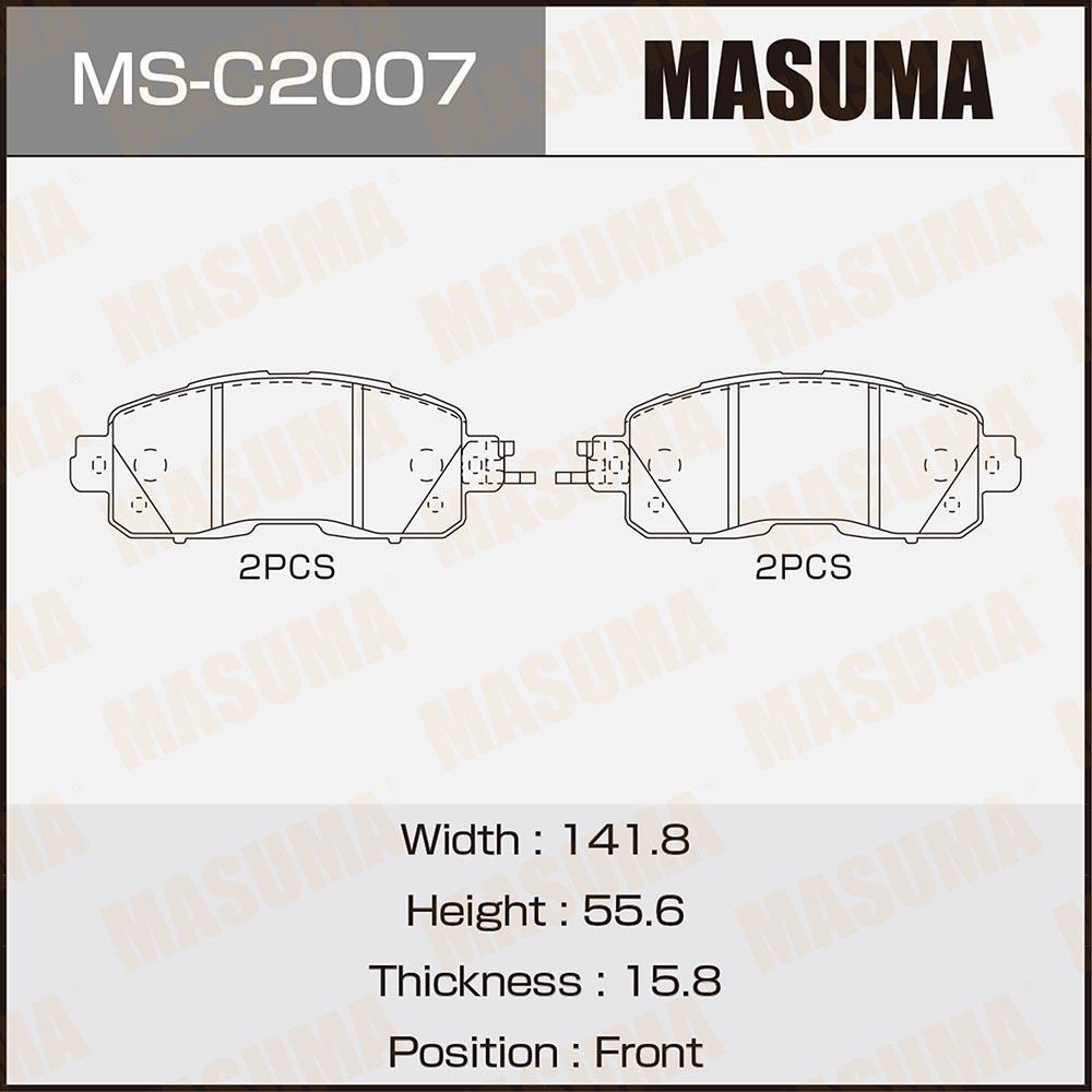 MASUMA MSC2007 Колодки торм.пер.