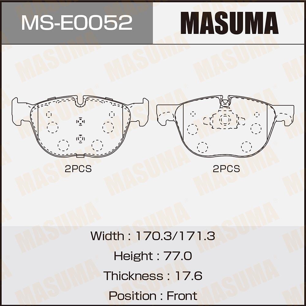 MASUMA MSE0052 Колодки торм.пер.