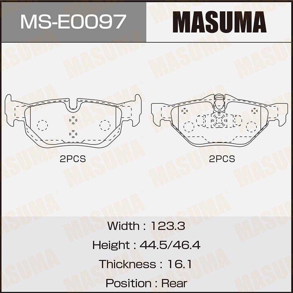 MASUMA MSE0097 Колодки торм.зад.