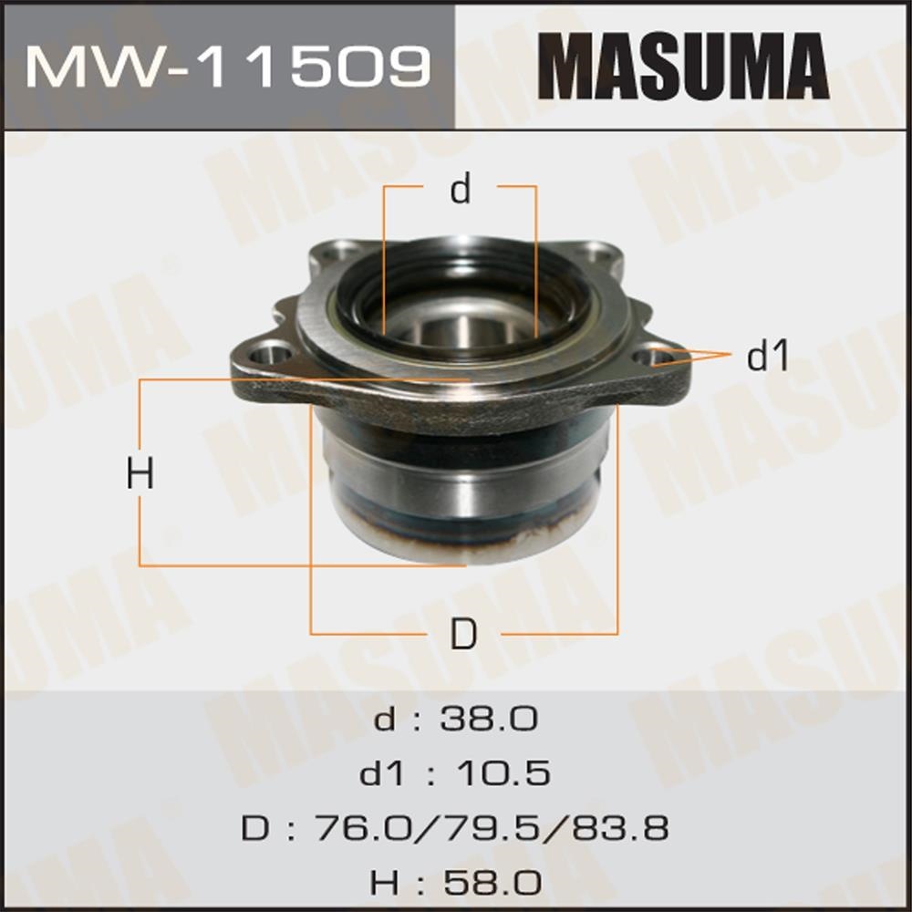 MASUMA MW11509 Подшипник зад.ступ.[ступица]