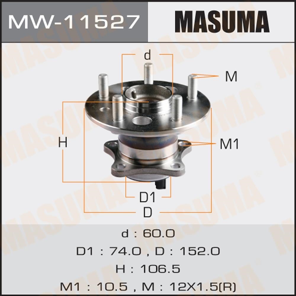 MASUMA MW11527 Подшипник задн. ступ. R [с ABS]