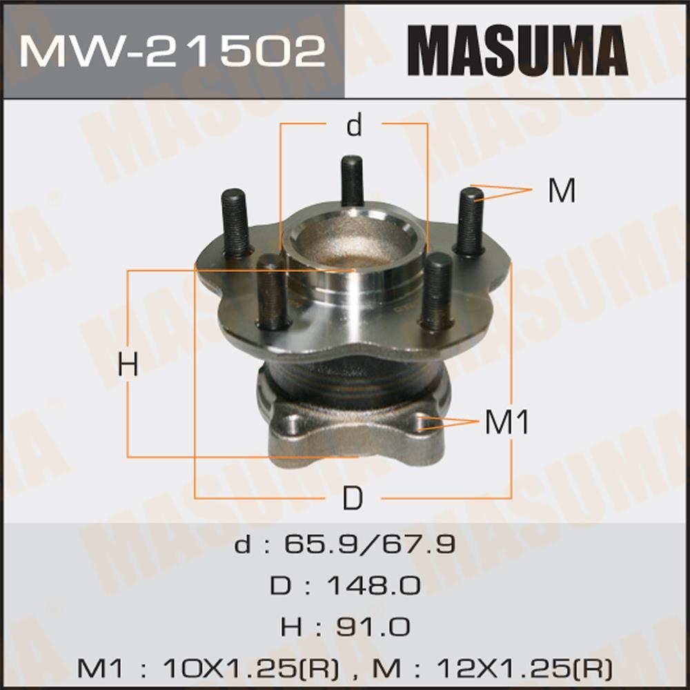 MASUMA MW21502 Подшипник зад.ступ.[ступица]