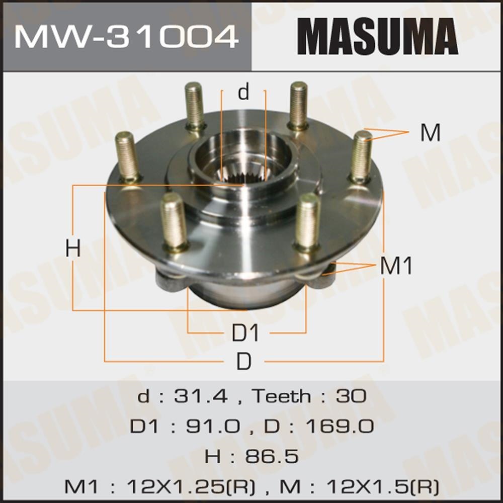 MASUMA MW31004 Подшипник пер.ступ.[ступица]