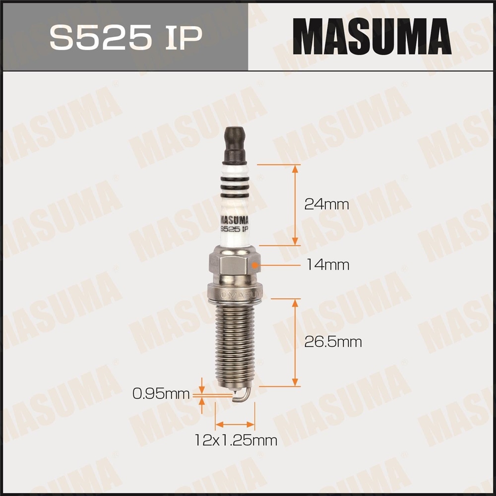 MASUMA S525IP Свеча зажигания IRIDIUM+PLATINUM (ILKAR7L11)