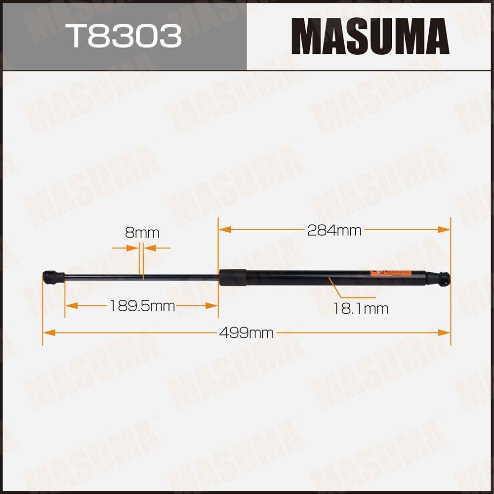 MASUMA T8303 Упор газовый багажника L499mm (140)